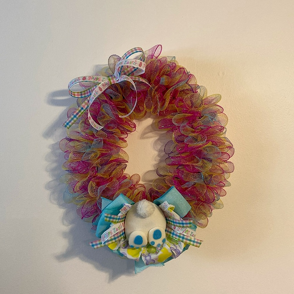 Easter deco mesh wreath